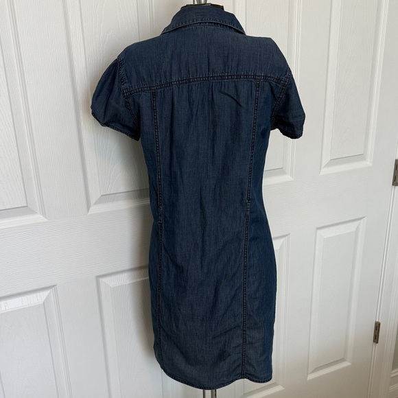 G by Guess Navy Denim Dress with Zipper Accents retro western boho✨ - Picture 5 of 10